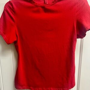 SKIMS Cotton Jersey T-Shirt - size large - CRANBERRY color Sold Out